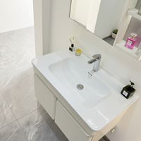 Paslanmaz Çelik Banyo Dolabı Paslanmaz Su Geçirmez Nem Geçirmez Nemlere Dayanıklı Duvara Monte Dayanıklı Sağlam Lavabo