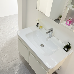 Meuble de salle de bain en acier inoxydable, résistant à la rouille, imperméable, résistant à l'humidité, résistant à l'humidité, mural, durable, robuste, lavabo - Product Image 2