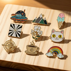 亜鉛合金製のオリジナル可愛いブローチ、メタルピン、デザインロゴ入り、ソフト/ハードエナメルピン、バッジ、襟章、企業・ビジネスギフトに最適 - Product Image 3