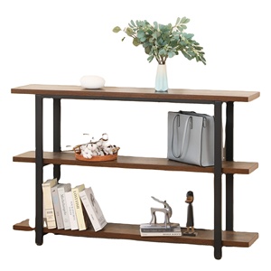 طاولة قهوة من الفولاذ المقاوم للصدأ الصناعية العتيقة الحديثة ، وحدة تحكم مدخل خشبية كلاسيكية لمدخل الرواق ، عتيقة مستعملة - Product Image 1