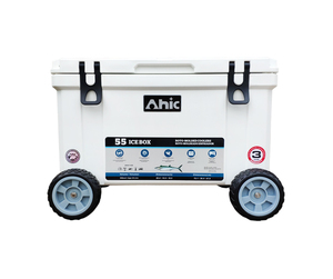 Glacière Grand Format en Plastique 55 L, Personnalisable, pour Canettes <span class=keywords><strong>de</strong></span> <span class=keywords><strong>Bière</strong></span> et Aliments Isolés, Coffre à Glace avec Roues pour Pêche en Extérieur - Product Image 5