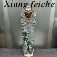Nouvelle Robe Boubou Kanga Ethnique Ample et Respirante pour l'Été, Imprimé Floral Africain à Rayures, Dentelle, Vêtement Traditionnel pour Femme, Grande Taille