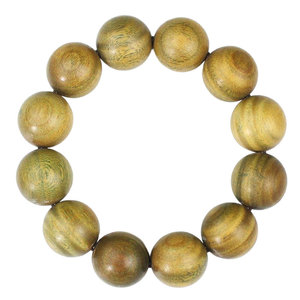 Green Sandalwood <b>Bracelet</b> 20mm Unpainted Wax Free Hand Polished Religious Ceremony Unisex Collectible Jewelry - Product Image 5