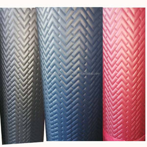 Factory Price Embroidery Stitched <strong>Quilted</strong> PVC Leather with Sponge for Car Interior Upholstery Hotel Decoration - Product Image 5