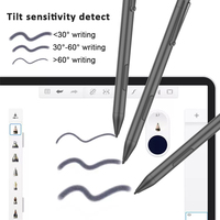 Stylet numérique en aluminium LumiCreate SP-003, 1024 niveaux de pression, tactile actif pour surfaces compatibles MPP, tactile capacitif