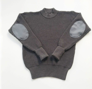 DFW0217 Customized winter warm <b>Wool</b> cotton acrylic knitted men sweaters long sleeves patched - Product Image 1