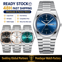 Montre pour homme Poedagar, style business décontracté, étanche, lumineuse, avec date, quartz, bracelet en acier inoxydable, montre de luxe pour homme
