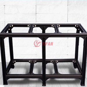 Perfil de extrusión de anodizado plateado con ranura en T de aluminio 4040 4080 de fábrica, diseño personalizado, marco de aluminio de acuario grande <span class=keywords><strong>para</strong></span> pecera - Product Image 2