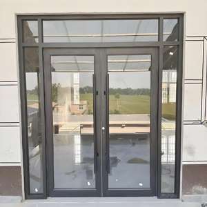 Hete Aanbieding Modern Design Hoge Kwaliteit Draaideuren Aluminium Glas Commerciële Patio Ingang Deuren Aluminium Dubbele Draaideur - Product Image 1