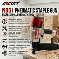 Agrafeuse pneumatique N851 à couronne moyenne personnalisée OEM pour le fixation de cadres de meubles, outils de fixation 25-51 mm, pistolet agrafeur pneumatique pour bardage et toiture