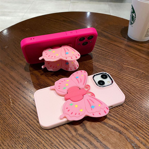 Nuova Custodia di Lusso Pieghevole 3D a Farfalla con Supporto per <span class=keywords><strong>iPhone</strong></span> 15 14 <span class=keywords><strong>Pro</strong></span> <span class=keywords><strong>Max</strong></span> <span class=keywords><strong>13</strong></span> 12 11, Design <span class=keywords><strong>Rosa</strong></span> da Ragazza, Cover Antiurto - Product Image 6