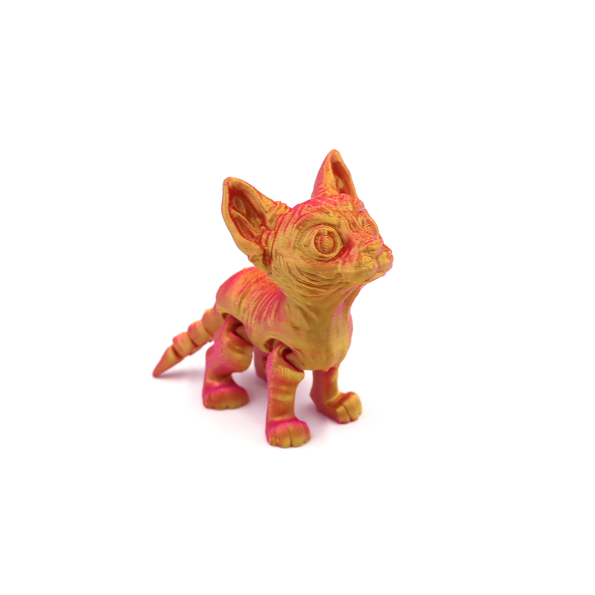 Sphynx cat - red and gold gradient