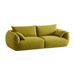 Sofá de Tres Plazas Personalizado Multifuncional de Espuma 32D, Sofá Moderno y Sencillo de Tela en Línea Recta para Sala de Estar - Product Image 1