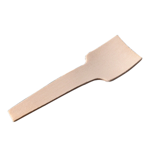 ملعقة خشبية صغيرة قابلة للتحلل الحيوي مقاس 70 مم للاستخدام مرة واحدة بسطح أملس ومصقول للآيس كريم والتخييم - Product Image 1