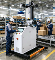 Robot Kolaboratif Pengelasan Otomatis Penuh dengan Lengan Layar Sentuh untuk Konstruksi Baja, Mesin Pengemasan Karton, dan Mesin Palletizer