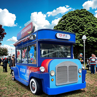 Retro Restauratie Auto Food Kar Outdoor Mobiele Food Truck Straat Keuken Catering Truck Aanhangwagen Voedsel Verkoopwagen
