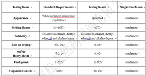 सिंथेटिक/प्रकृति खाद्य ग्रेड कैप्सिसिन क्रिस्टल पाउडर शुद्ध कैप्साइसिन आपूर्तिकर्ताओं दर्द के लिए थोक मूल्य - Product Image 6
