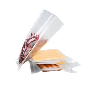 Transparent embossed vacuum bags and rolls for frozen food packing