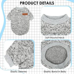 छोटे कुत्तों के लिए कुत्ते स्वेटर, सर्दियों ऊन गर्म नरम स्वेटर - Product Image 5