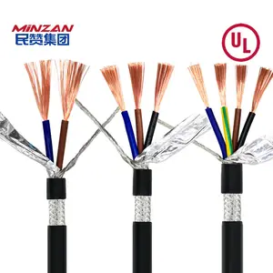 RVVP UL Approved 99.99% Pure Copper PVC Insulated 3/4/5 Core 0.5Mm 1.5mm 2mm 4mm 6mm Flexible Shielded Wire Control Cable