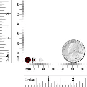 Boucles d'oreilles à tige en grenat rouge naturel 2,00 CTW en or blanc 14 carats - Fabriquées à la main aux États-Unis - Product Image 2
