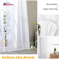 ARODDY Rideau en voile de polyester uni, multi-inspection, personnalisé, avec traitement anti-UV, 52"*H63"