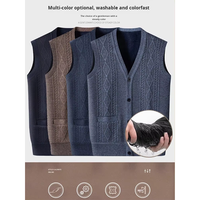 2025 Klassisches Schlichtes Design Herren V-Ausschnitt Golf-Weste Individuelles LOGO OEM ODM Knitterfreier Gestrickter Pullover für Herbst Wärmend Jungen