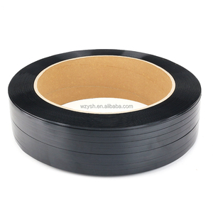 Bright Black High Tenacity PET Strapping 13x0.8mm for Manual Packing in Rolls Stack in <b>Pallets</b> - Product Image 2