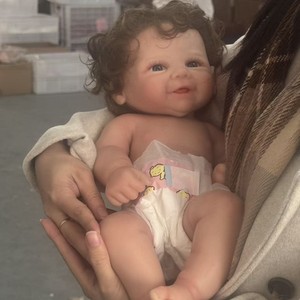 Muñeca Bebé Reborn Realista de Silicona Sólida de 18 Pulgadas con Cabello Injertado a Mano, Regalo - Product Image 1