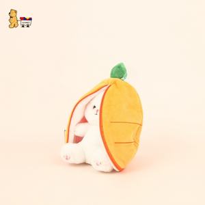Super doux PP coton lapin jouets peluche lapin avec <span class=keywords><strong>carotte</strong></span> longue peluche fermeture éclair jouet matériau en caoutchouc Durable - Product Image 6