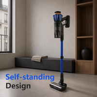 Aspirateur sans fil autonome, aspiration puissante de 32 kPa, écran LED tactile, divers accessoires pour différents scénarios