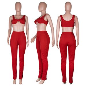 ملابس خريفية شتوية طقم قميص نسائي جاكيت + حمالة صدر + بنطال ضيق مكدس طقم من ثلاث قطع بدلات رياضية نسائية محبوكة - Product Image 4