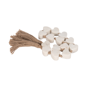 Filo di perline a forma di cuore in marmo con nappa per decorare casa, stanza o ufficio - Product Image 3