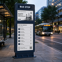 Señalización Electrónica para Paradas de Autobús de Bajo Consumo con Iluminación LED y Software en la Nube para Proyectos de Ciudad Inteligente