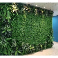Mur végétal artificiel en plastique pour intérieur et extérieur, avec herbe verte et lianes, panneaux de haie