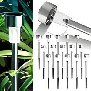 Lampe solaire de jardin en acier inoxydable personnalisable, étanche IP44, éclairage extérieur pour pelouse et aménagement paysager, livraison directe d'usine - Product Image 1