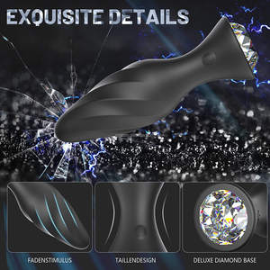 SacKnove女性振動ワイヤレスリモートコントロールダイヤモンドスラストバイブレーターバットプラグ膣アナルお尻シリコンアナル大人のおもちゃ - Product Image 2