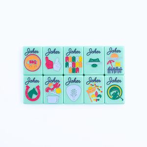 Juego <span class=keywords><strong>de</strong></span> Mahjong Americano <span class=keywords><strong>de</strong></span> Lujo Estilo Suroeste, 160 Fichas, Silla Mecedora, Verde Menta, Acrílico Grabado Derby, Regalo <span class=keywords><strong>de</strong></span> Mahjong - Product Image 6