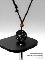 Pendentif quantique énergétique japonais haut de gamme en pierre de lave, tourmaline, strass, constellation noire, anti-rayonnement EMF pour enfants