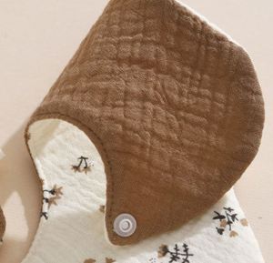 Babero para Bebé con Estampado Adorable, de Algodón Orgánico Suave, Babero de Alimentación para Recién Nacidos, Mordedor Lavable, OEM para Bebés, Niños Pequeños, Niños y Niñas - Product Image 1