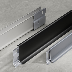 Top bán nhôm ván chân tường đúc TRIM độ dày 1.2mm Chiều cao 40mm kim loại tường cơ sở Vòng ARC nhôm ốp chân tường TRIM - Product Image 2