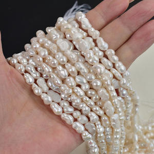 Perlas Sueltas de Agua Dulce Naturales con Forma de Calabaza Única, Perlas Barrocas de Forma Irregular en Forma de 8 para Comercio Exterior Transfronterizo - Product Image 1