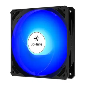 UpHere-ventilador de refrigeración LED RGB, 120mm, 3 pines, Molex, 4 pines, SATA, DC, para PC, silencioso