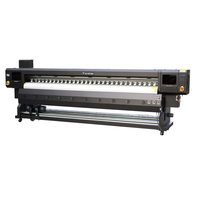 Alta velocidad de gran formato 10FT 3,2 M Banner Tarpaulin Plotter Papel de pared Película ligera Lienzo Eco Solvente Impresora de inyección de tinta