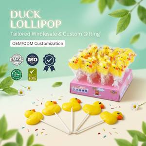 Lecca-lecca Personalizzato a Forma di Paperella Gialla 20g, Caramella Dura 3D al Gusto di Frutta per Bambini - Product Image 1