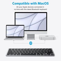 Keyboard Oem Moq rendah Keyboard nirkabel portabel, Ultra tipis senyap, Keyboard Bluetooth komputer kantor Portabel Travel Mini Ringkas