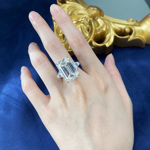 Anillo de Plata S925 con <span class=keywords><strong>Diamante</strong></span> de Alto Carbono de 30ct, <span class=keywords><strong>13</strong></span> * 20, Color Blanco G, Elegante, Simple, Moderno y Versátil, Joyería para Mujer - Product Image 6