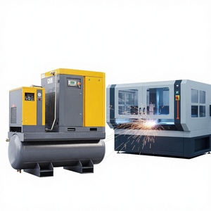16バール 20バール 工業用 7.5KW 11KW 15KW 22KW 37KW 55KW 75KW スクリューエアコンプレッサー スマートコントローラー付き レーザー加工工場向け - Product Image 1