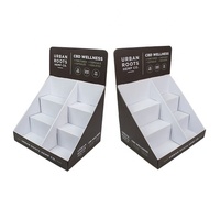 Présentoir rotatif de comptoir 3 niveaux PDQ pour baume à lèvres, en carton recyclé, finition mate, design moderne et luxueux, portable