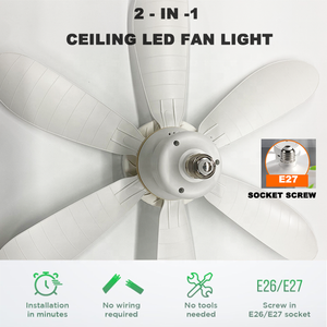 Оптовая Продажа с фабрики, светодиодный вентилятор с дистанционным управлением, 6 лезвий, красочные хрустальные лампочки, современный низкопрофильный потолочный вентилятор с подсветкой - Product Image 4